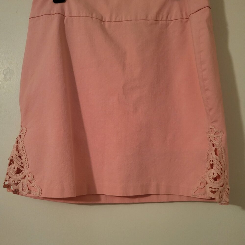 Peach Skort w/lace, "Jessica Riley", size L